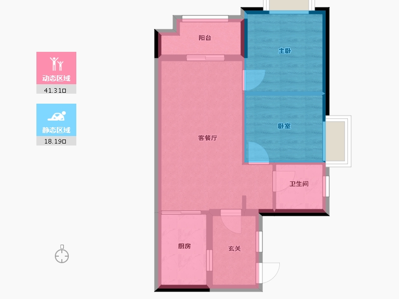 广东省-广州市-万科城-52.80-户型库-动静分区