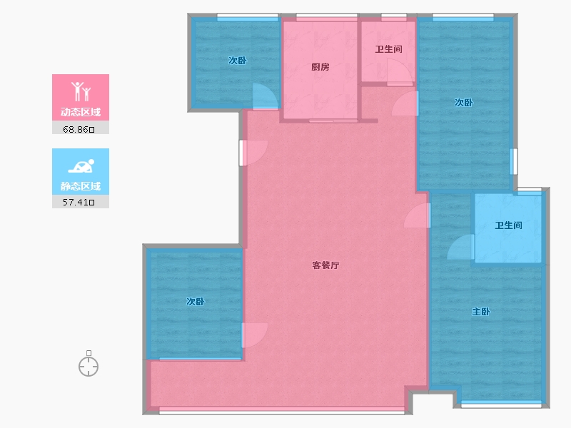 宁夏回族自治区-银川市-光耀贺兰府-116.00-户型库-动静分区