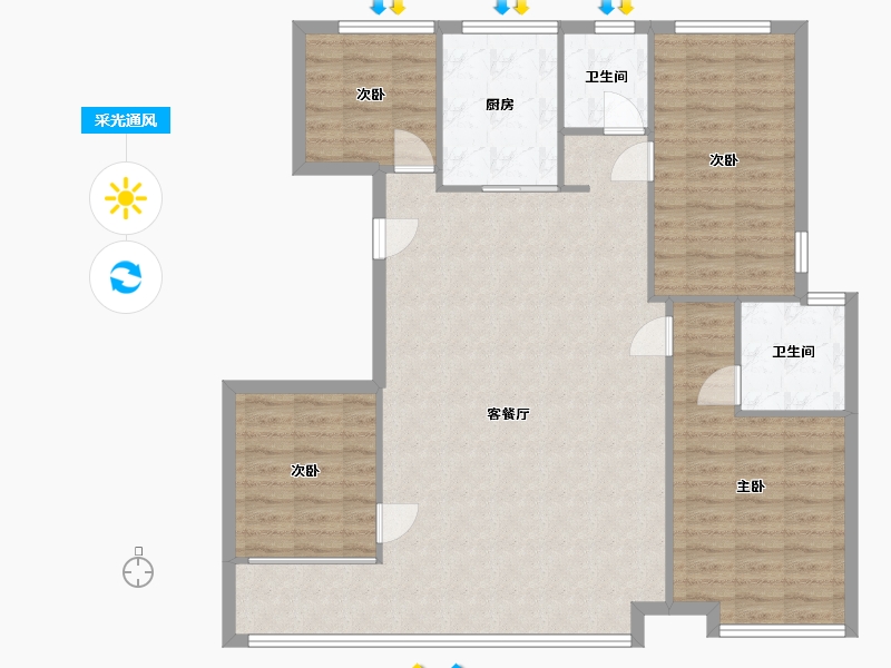 宁夏回族自治区-银川市-光耀贺兰府-116.00-户型库-采光通风