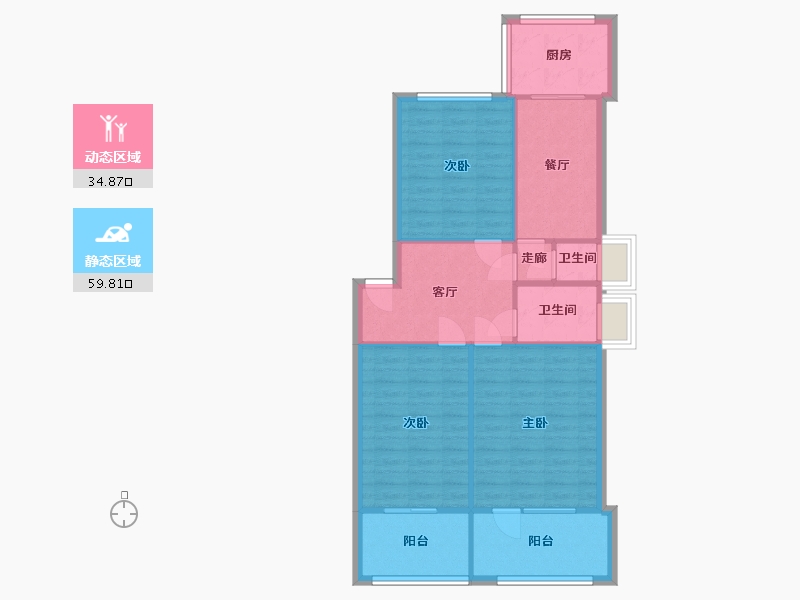 山东省-济南市-利农庄路21号院-95.00-户型库-动静分区