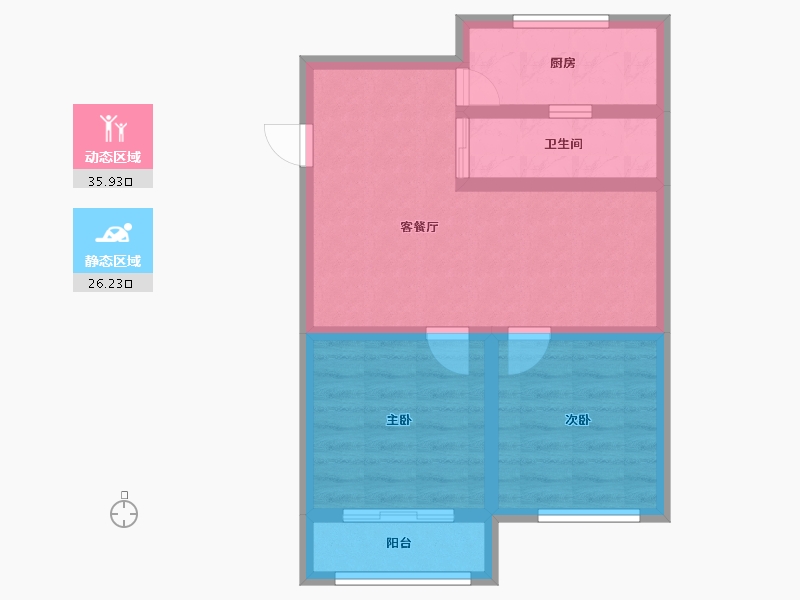 四川省-绵阳市-华丰小区-54.40-户型库-动静分区