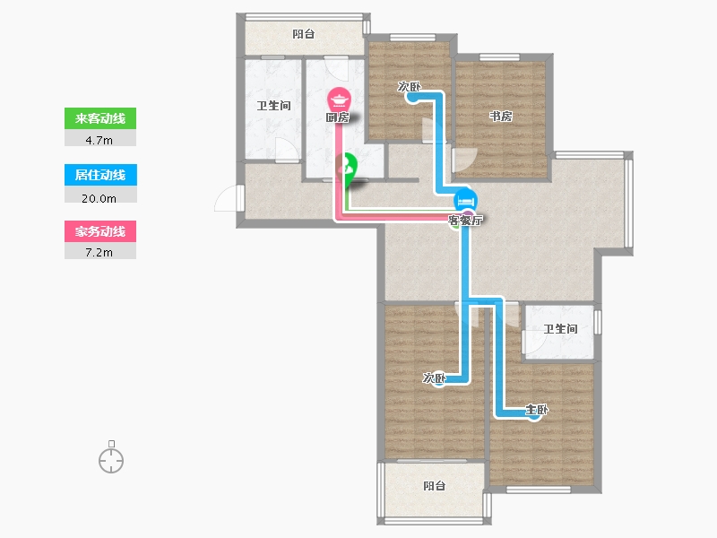 江苏省-无锡市-蠡溪苑-西区-118.00-户型库-动静线