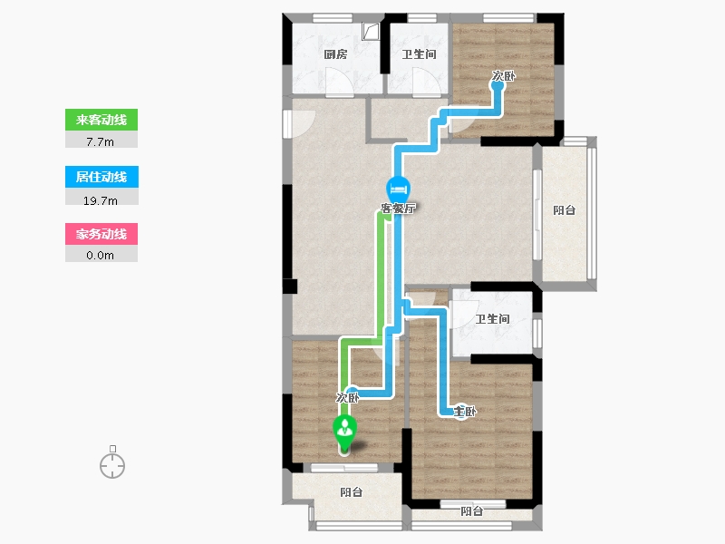 浙江省-嘉兴市-佳源四季华庭-96.59-户型库-动静线