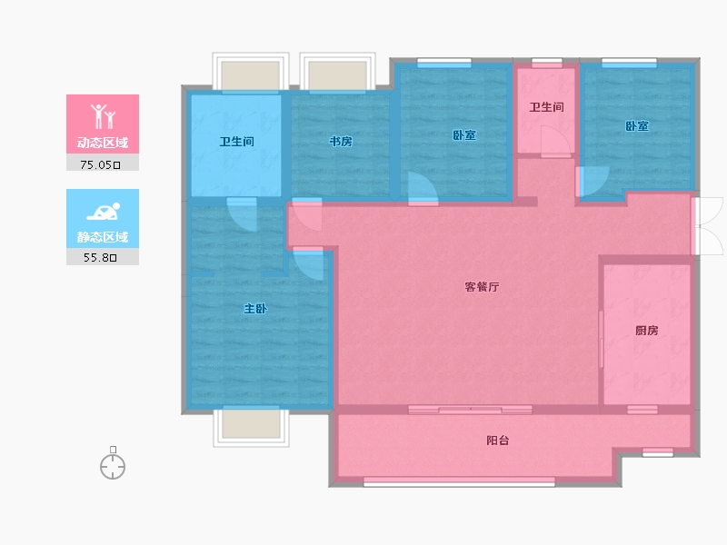 四川省-成都市-未来城-131.20-户型库-动静分区