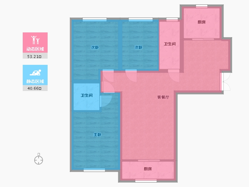 山东省-德州市-佰盛未来城-100.80-户型库-动静分区