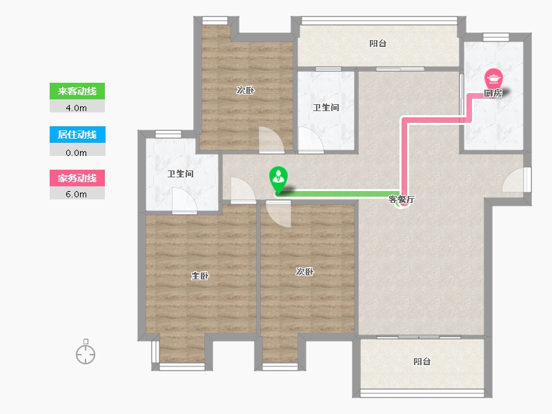 江苏省-苏州市-江南安康里-106.40-户型库-动静线