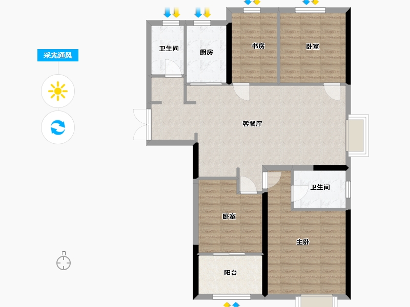 山东省-济宁市-东方鲁悦城-101.00-户型库-采光通风