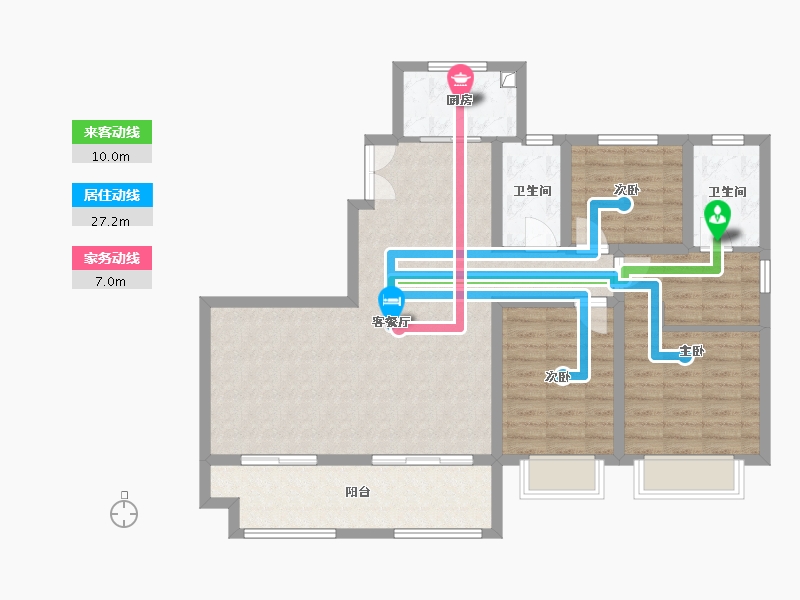 河北省-邢台市-家乐园天一湾-111.30-户型库-动静线