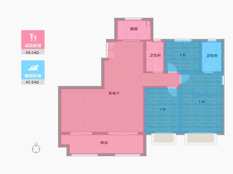 河北省-邢台市-家乐园天一湾-111.30-户型库-动静分区