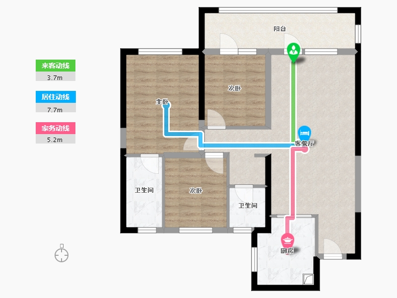 宁夏回族自治区-银川市-银川融创城-90.11-户型库-动静线