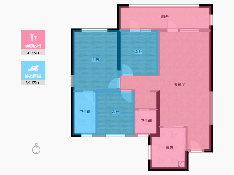 宁夏回族自治区-银川市-银川融创城-90.11-户型库-动静分区