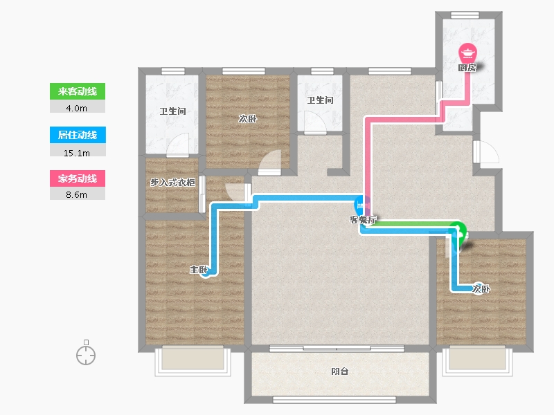 河北省-石家庄市-厚德雅园-137.56-户型库-动静线