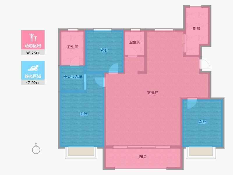 河北省-石家庄市-厚德雅园-137.56-户型库-动静分区