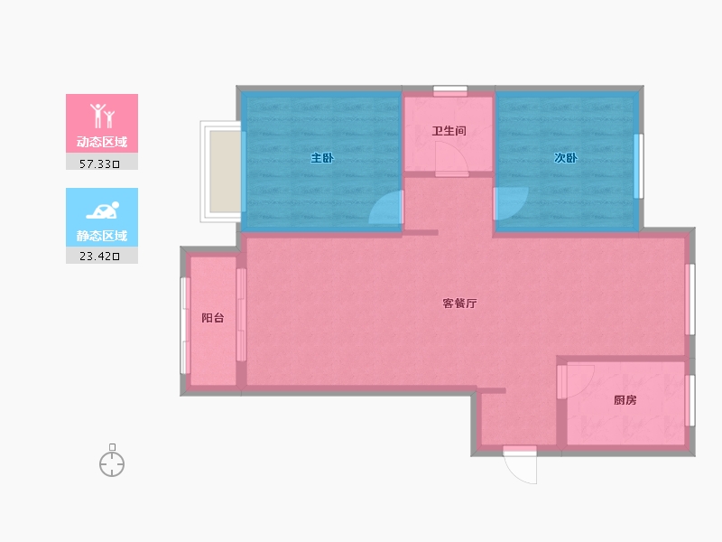 陕西省-西安市-万和郡-78.00-户型库-动静分区