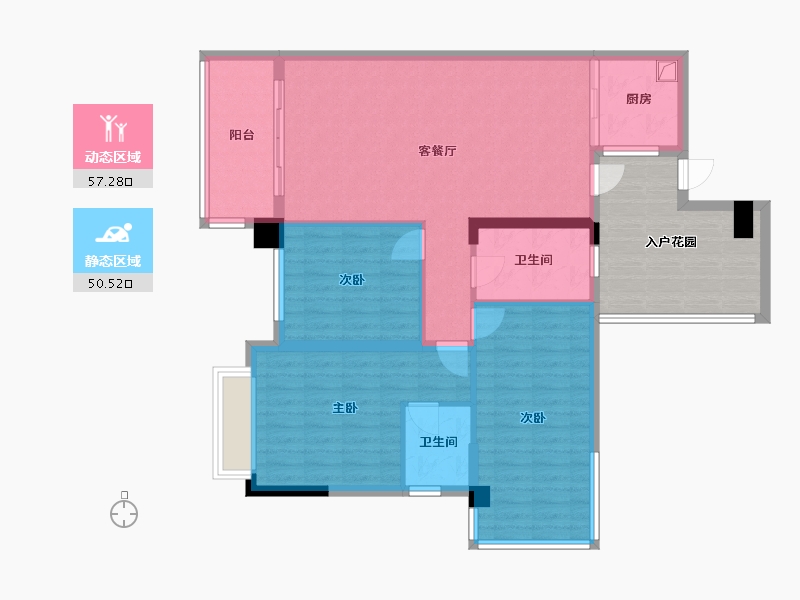 广西壮族自治区-河池市-俊蒙金地王-101.00-户型库-动静分区