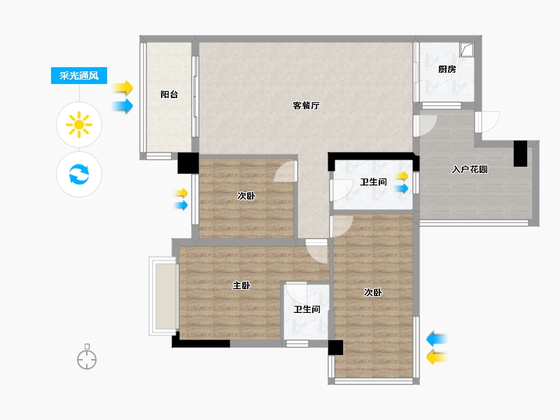 广西壮族自治区-河池市-俊蒙金地王-101.00-户型库-采光通风