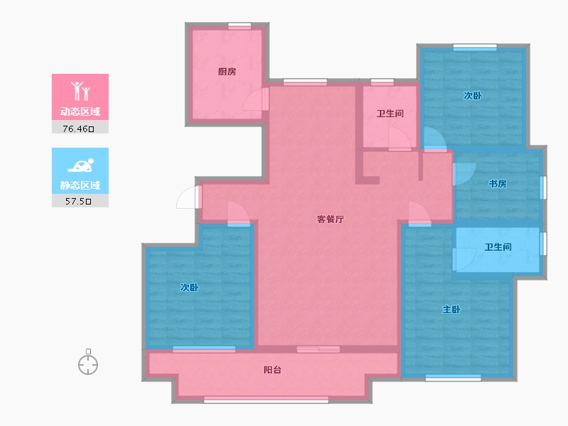 山东省-临沂市-康和佳苑-118.37-户型库-动静分区