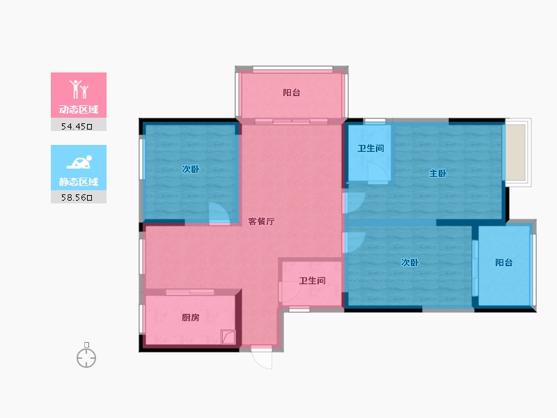 安徽省-合肥市-新慧御湖城-101.00-户型库-动静分区