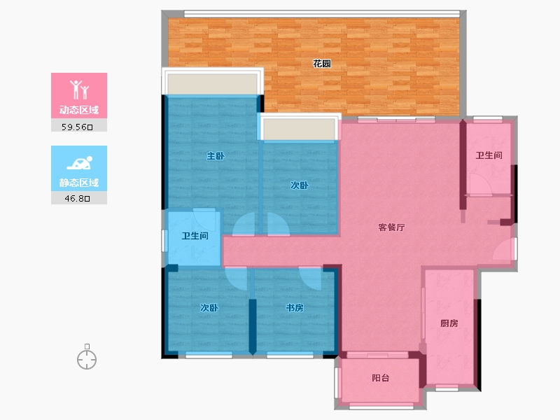 贵州省-六盘水市-东湖国际-117.84-户型库-动静分区