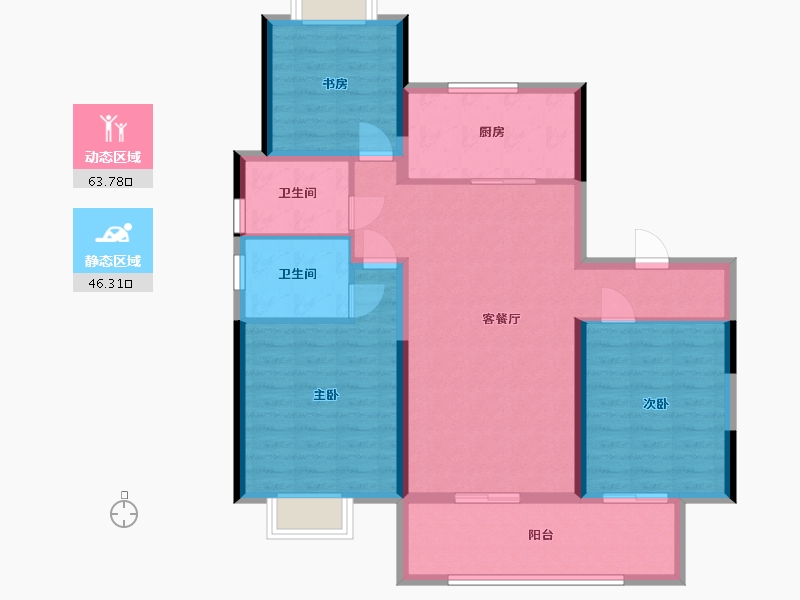 江苏省-无锡市-金榜华府-99.20-户型库-动静分区