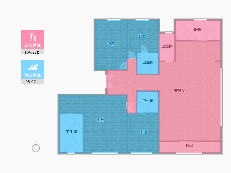 陕西省-西安市-高新云墅-192.00-户型库-动静分区