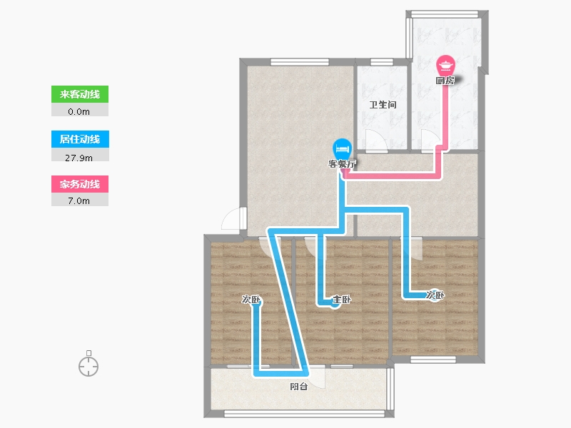 河南省-郑州市-河南省农业厅家属院-106.00-户型库-动静线