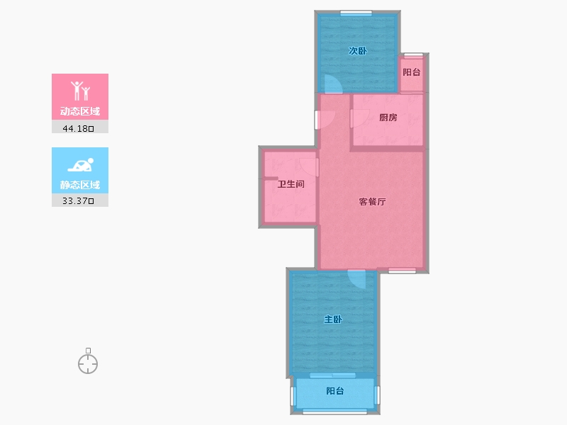 北京-北京市-清逸西园-68.00-户型库-动静分区