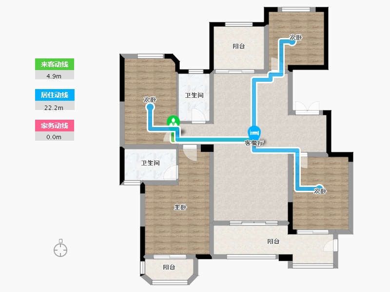 陕西省-西安市-金地南湖艺境-132.00-户型库-动静线