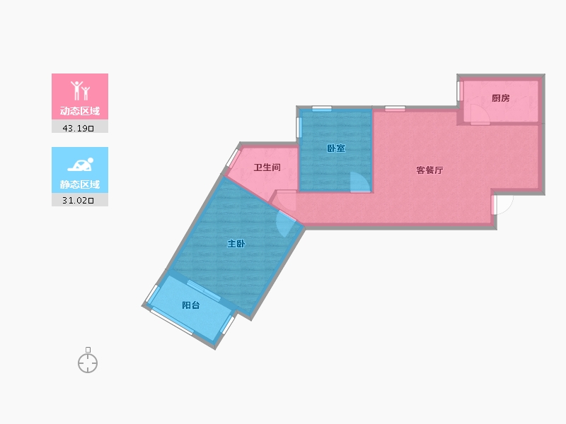 北京-北京市-兆丰园小区-三区-65.44-户型库-动静分区