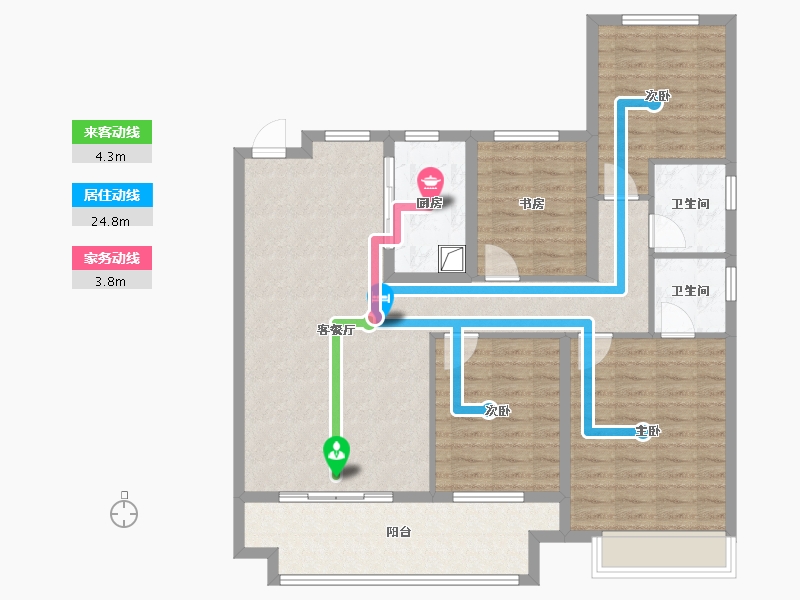 安徽省-芜湖市-港龙-109.60-户型库-动静线