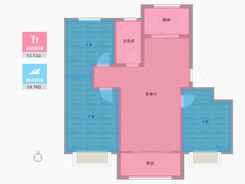 山东省-德州市-御湖尚院-83.20-户型库-动静分区