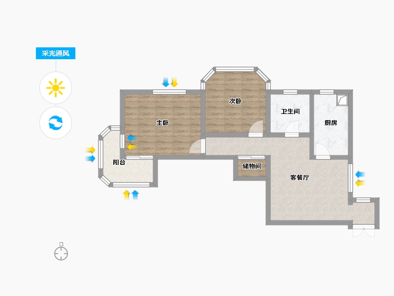 上海-上海市-金杨公寓-68.00-户型库-采光通风