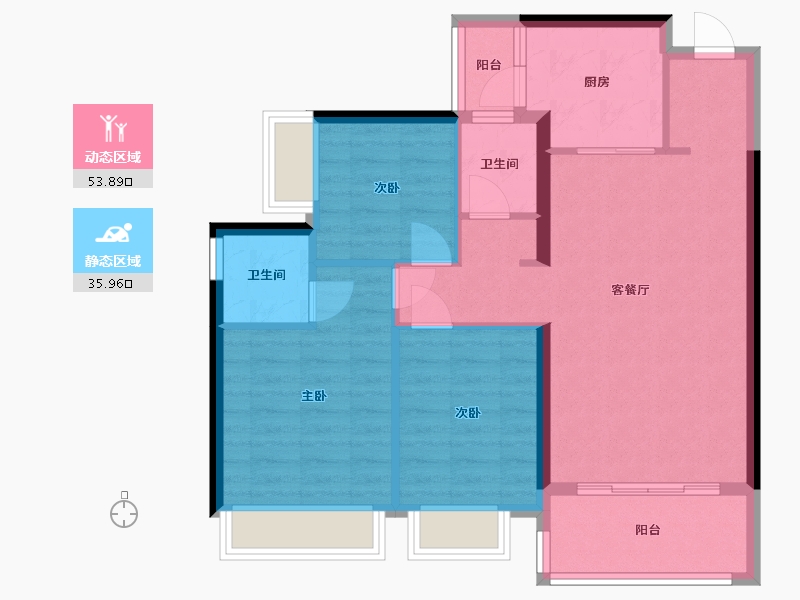 广东省-深圳市-华润华富村-92.00-户型库-动静分区