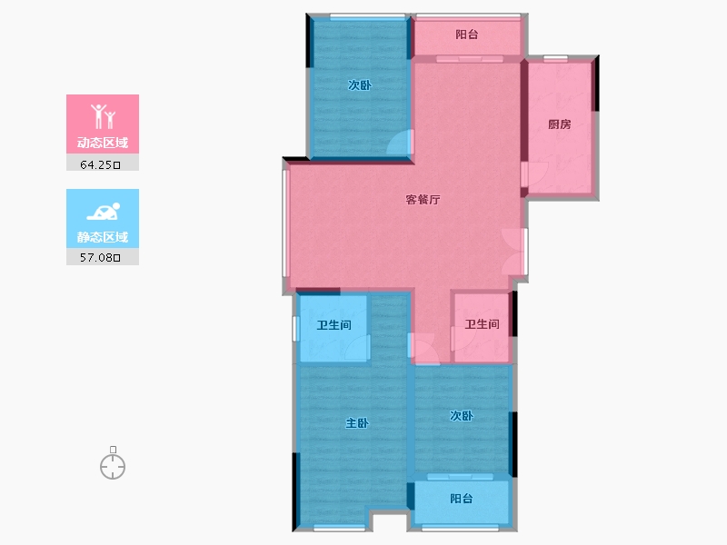 河南省-许昌市-中航文峰上城-三期-109.04-户型库-动静分区