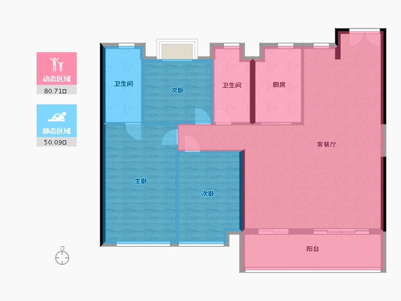 福建省-福州市-祥禾公馆-120.00-户型库-动静分区