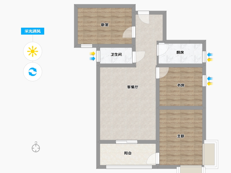 甘肃省-临夏回族自治州-兴华锦绣城-85.40-户型库-采光通风