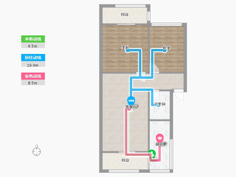 四川省-成都市-红运花园馨苑-70.00-户型库-动静线