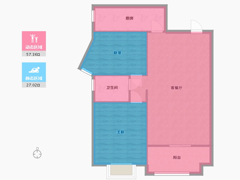 湖南省-长沙市-曙光领峰-76.00-户型库-动静分区