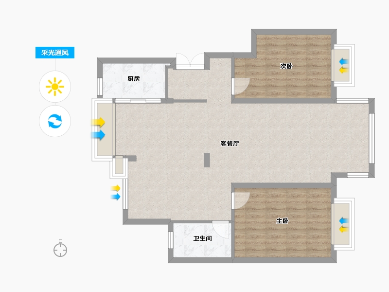 江苏省-泰州市-鹏欣领誉4期-92.00-户型库-采光通风