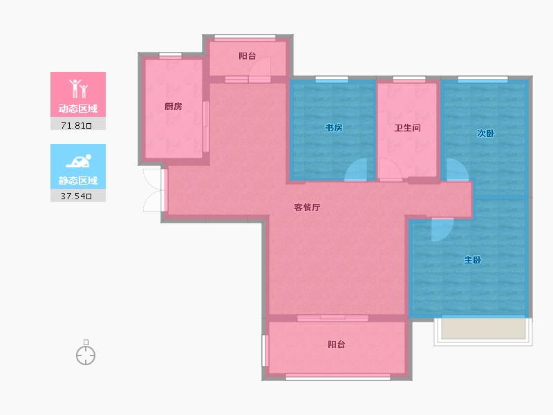 湖北省-武汉市-姚家岭新城-98.00-户型库-动静分区