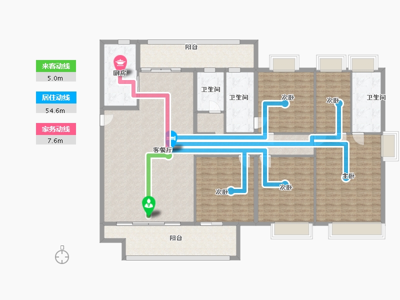 福建省-泉州市-安腾礼悦台-187.00-户型库-动静线