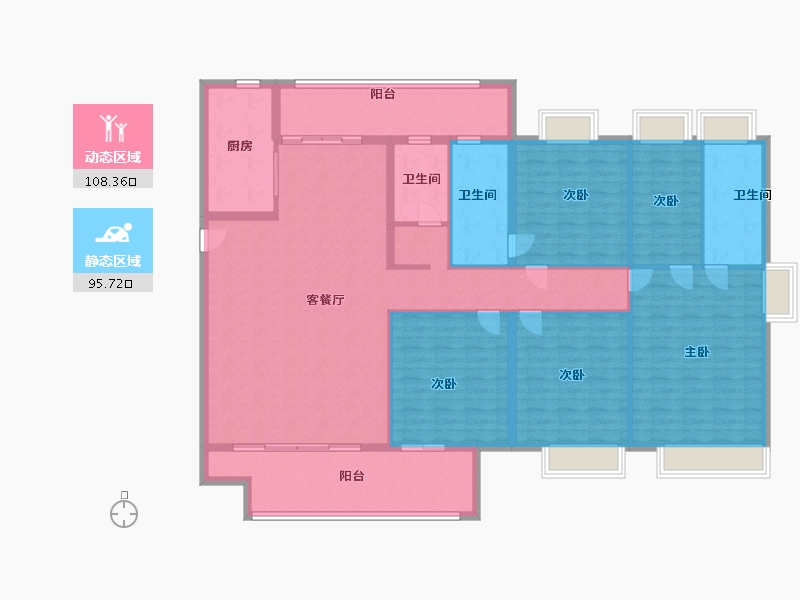 福建省-泉州市-安腾礼悦台-187.00-户型库-动静分区