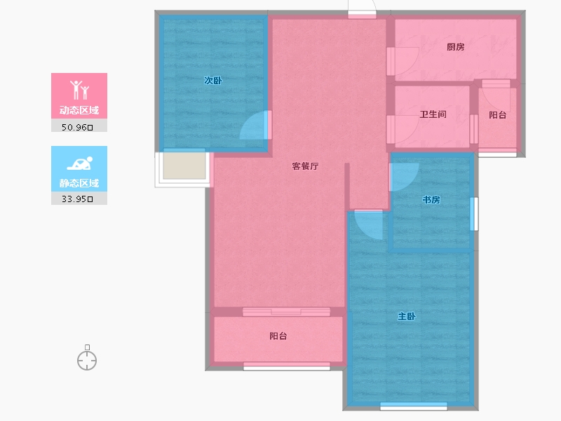 安徽省-安庆市-未来中心-115.20-户型库-动静分区