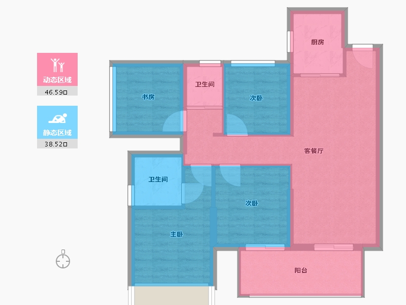 广西壮族自治区-南宁市-大都知园-75.20-户型库-动静分区