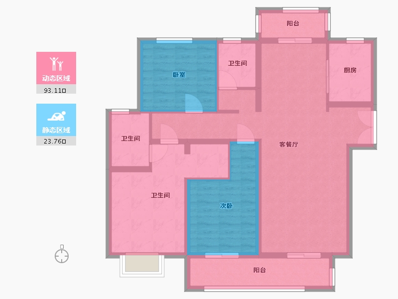 河南省-平顶山市-翰林世家-103.59-户型库-动静分区