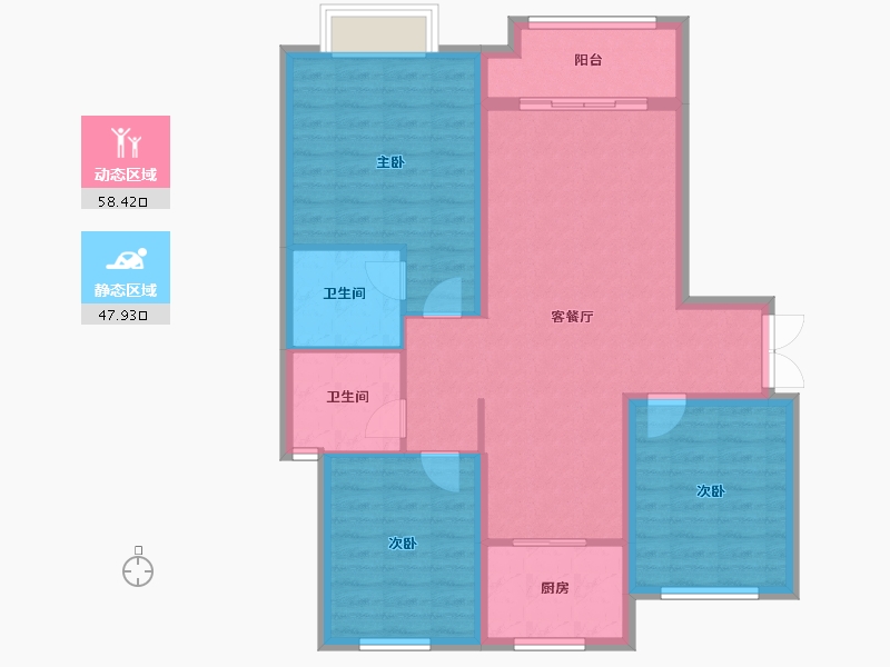 河北省-邢台市-御玺台-96.00-户型库-动静分区