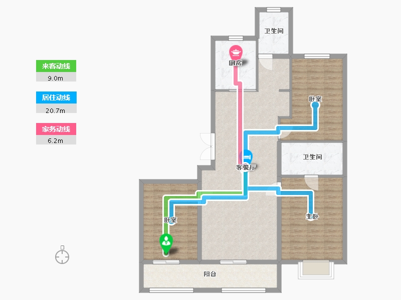 河北省-保定市-尚玉园-111.64-户型库-动静线