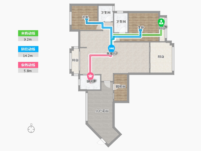 贵州省-贵阳市-山水黔城-200.00-户型库-动静线