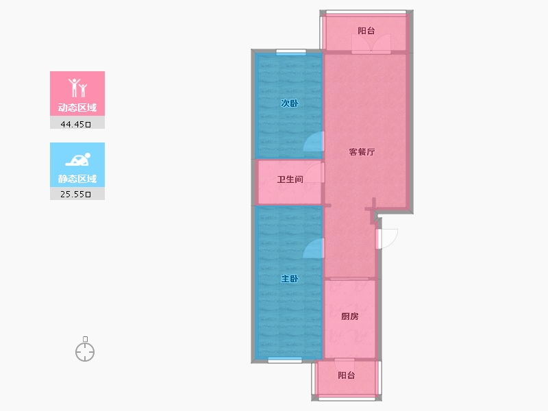 天津-天津市-保盈里-58.31-户型库-动静分区