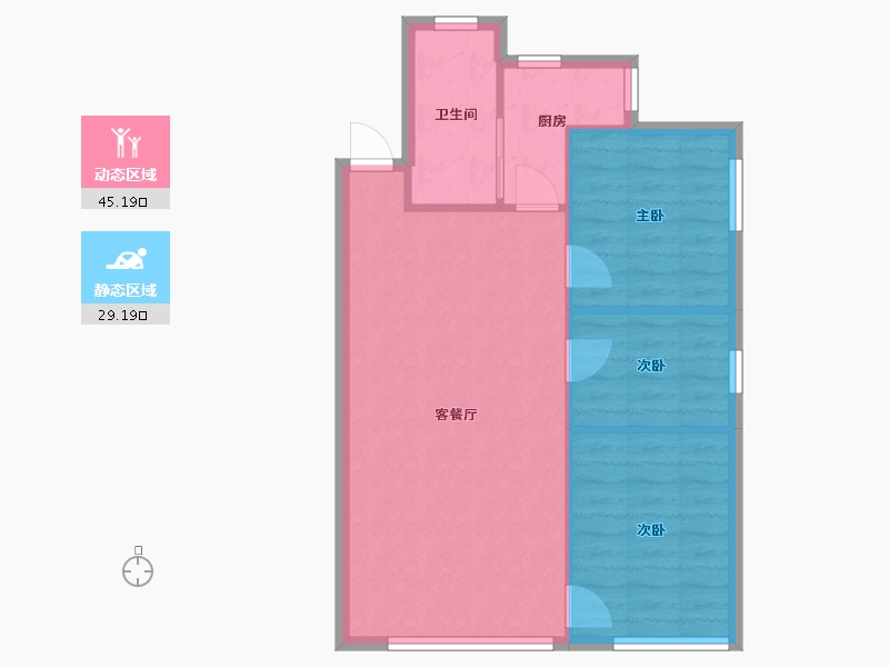 湖南省-长沙市-湖南省地质测试研究院-新办公楼-84.00-户型库-动静分区